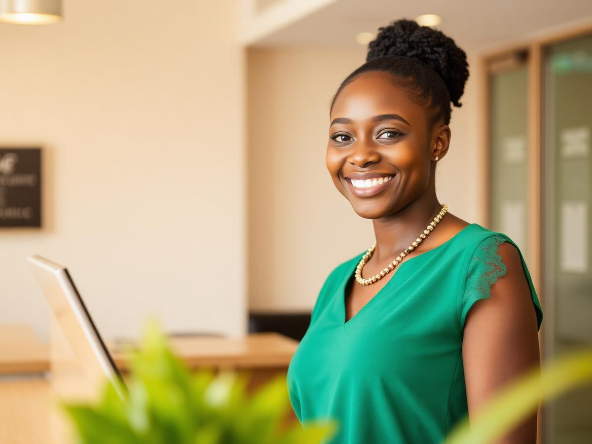 Student working part-time while studying abroad